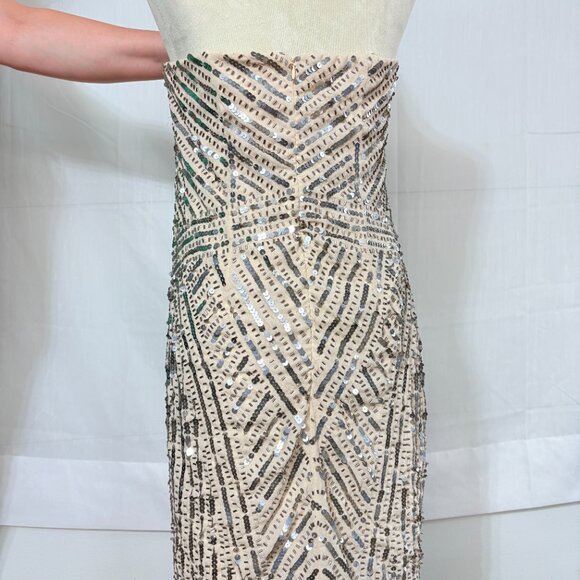 Stylish Sequin Strapless Dress – TEMPERANCE – Size XL (16) - Picture 3 of 6